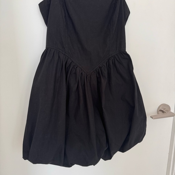 Cotton ON Black Bubble Hem Mini Dress Size 2 - Picture 2 of 10